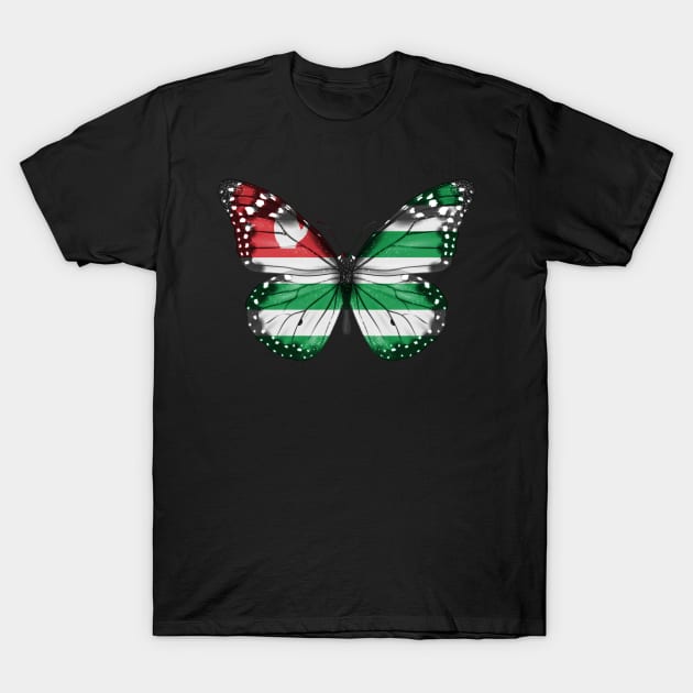 Abkhazian Flag  Butterfly - Gift for Abkhazian From Abkhazia T-Shirt by Country Flags